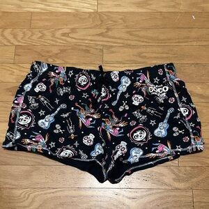 Disney Coco Black and Multicolor Women's Shorts
